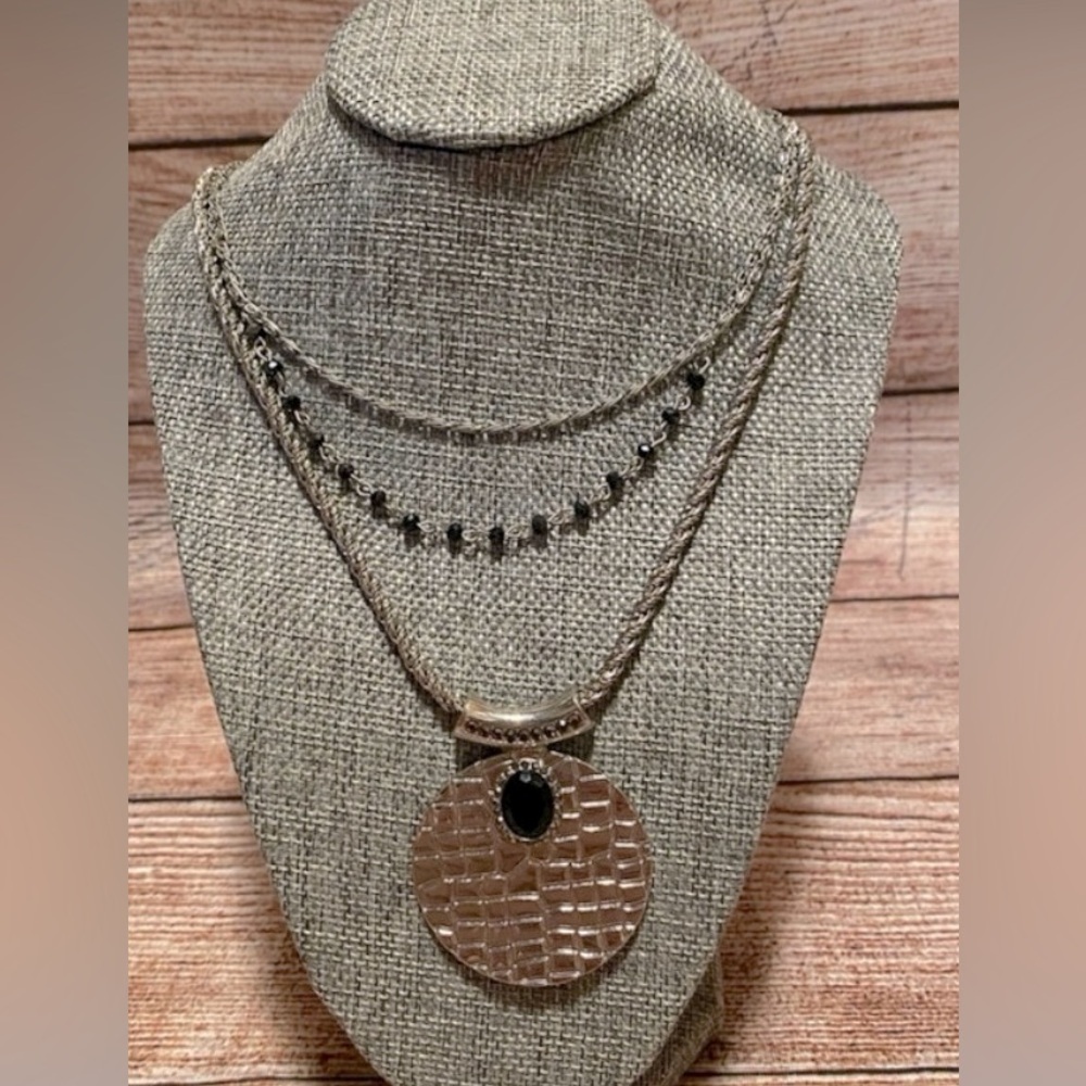 New York & Company Silver Statement Necklace